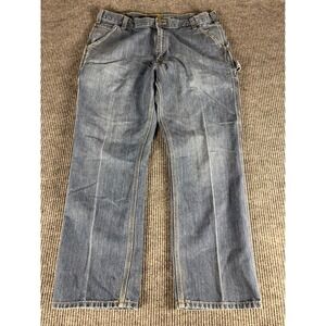 Carhartt Relaxed Fit Carpenter Jeans Mens 38x30 Blue Denim Utility Pants 103327